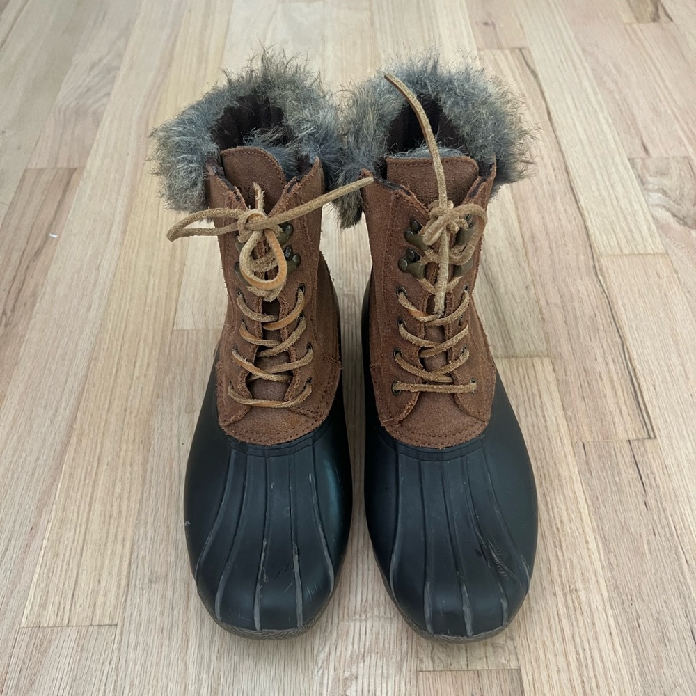 Sperry Fur-Lined Duck Boots - Size 8.5